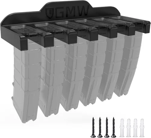 GMW PMAG - Soporte para cargador magnético AR, soporte de pared AR para montaje en pared, seguro para armas, almacenamiento AR Mag y accesorios