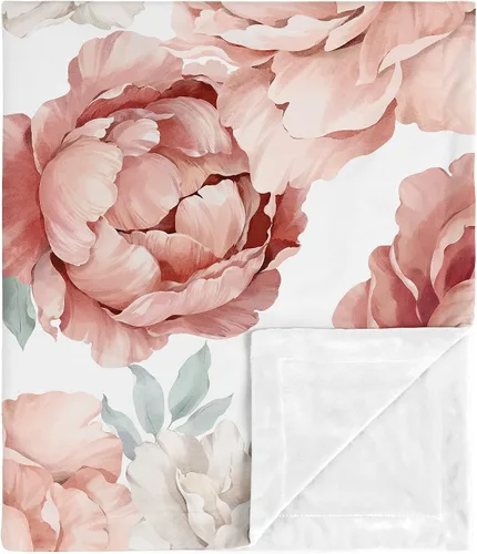 Miniatura 14 de Sweet Jojo Designs Manta suave para bebé (rosa/gris bohemio floral) para niñas, bebés, recién nacidos, niños pequeños, 30 x 36 pulgadas, manta