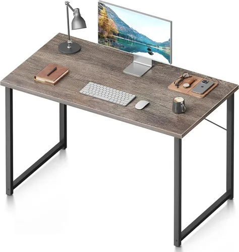 Miniatura 25 de Coleshome Escritorio para computadora de 48 pulgadas, escritorio moderno de estilo simple para oficina en casa, escritorio de estudio para Roble gris