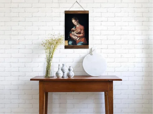 Miniatura 3 de La Virgen de la Leche by Luis de Morales 16th-Century Roman Catholic Christian Icon Mother of Jesus Wood Framed Canvas Print 11.8x15.7 Inches