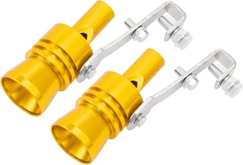 Miniatura 10 de X AUTOHAUX 2 unids XL tamaño coche Turbo silbato aleación de aluminio universal Turbo sonido escape silenciador tubo silbato coche rugido