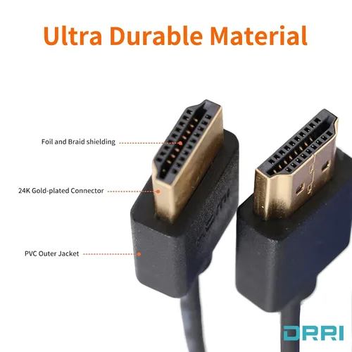 Miniatura 3 de Cable HDMI 2.0 de alta velocidad para audio de video digital 4K HDTV, Nikon Z9, cámara BMPCC a monitor Elvid/Atomos Ninja V
