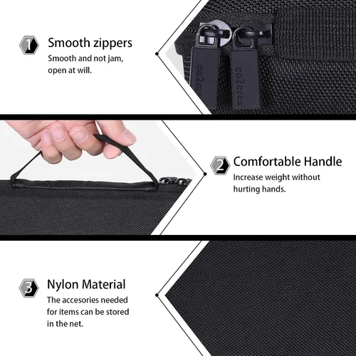 Miniatura 5 de co2CREA Estuche rígido de repuesto para altavoz Bluetooth BolaButty X-GO C27C IPX5 impermeable (negro)