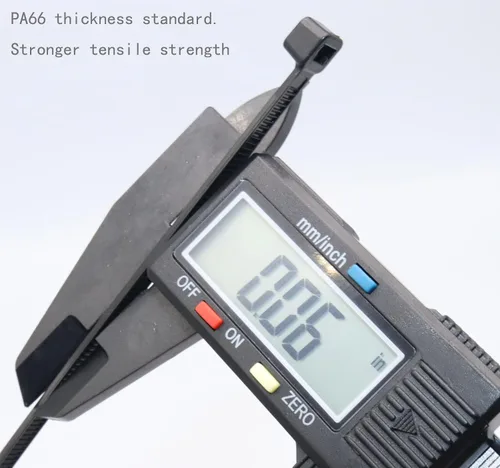 Miniatura 8 de Sujetacables largos PA66 de 12 pulgadas, color negro (paquete de 100), resistentes a los rayos UV para uso en interiores y exteriores, resistencia a