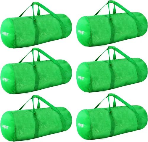 Miniatura 19 de Bolsa de lona deportiva de malla grande de alta resistencia, color gris, bolsa seca, equipo de buceo, bolsa de buceo con cremallera. Ideal