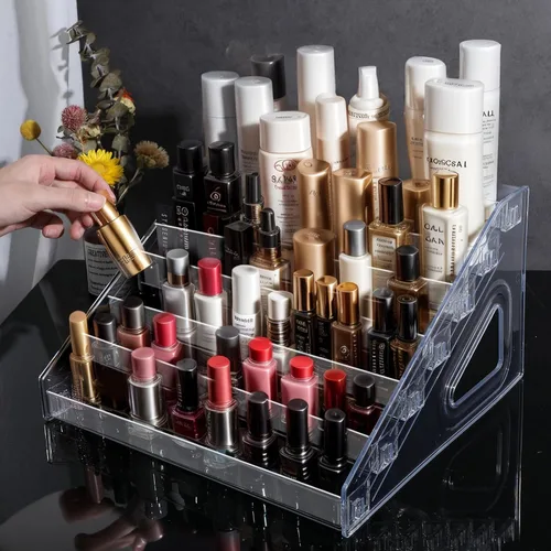 Miniatura 5 de Lemecima Organizador de esmalte de uñas, 84 botellas de 7 capas, organizador de lentes de sol, estante de exhibición de acrílico, soporte
