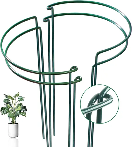 Miniatura 13 de Estaca de soporte para plantas de serpiente, estaca y soporte de peonía semicircular, jaula de soporte de hortensias resistente, anillo de soporte