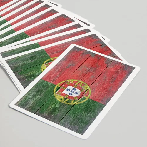 Miniatura 5 de Lantern Press Bandera rústica de Portugal Country (52 cartas de juego, baraja de cartas de tamaño póquer con comodines)