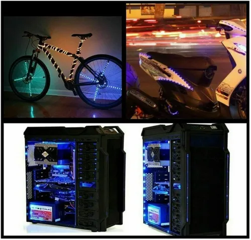 Miniatura 6 de asky Tira de luz LED DC de 5 V, luces USB que cambian de color, retroiluminación de TV RGB + control remoto (1.6 ft)