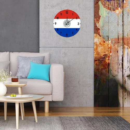 Miniatura 803 de Cheyan Reloj de pared con bandera de Canadá de 12 pulgadas, silencioso, sin tictac, de PVC, funciona con pilas, reloj redondo decorativo, regalo