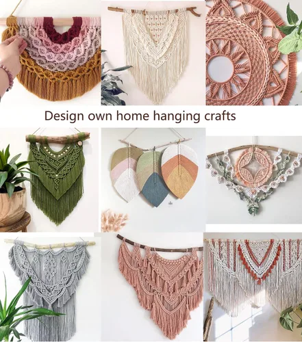 Miniatura 6 de Likeecords - Cuerda de macramé de 4 mm de un solo hilo, 80 m de cuerda de macramé colorida, cuerda de algodón para macramé, cuerda de algodón