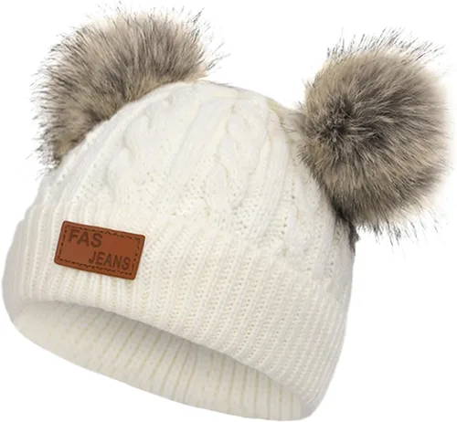 Miniatura 15 de Century Star Toddler Beanie Baby Girls Winter Hat - 6-36 Months Warm Knit Pom Pom Hats for Gils Boys