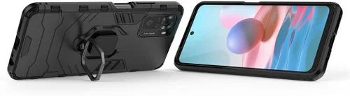 Miniatura 2 de MaiJin Compatible con Xiaomi Mi Redmi Note 10, Redmi Note 10S, soporte de anillo de metal a prueba de golpes