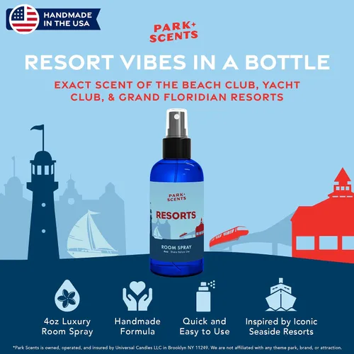 Miniatura 2 de Park Scents Resorts – Floridian Theme Park Inspired Luxury Hotel Fragrance Room Spray – Espray ambientador de trébol, aloe, cítricos y margaritas
