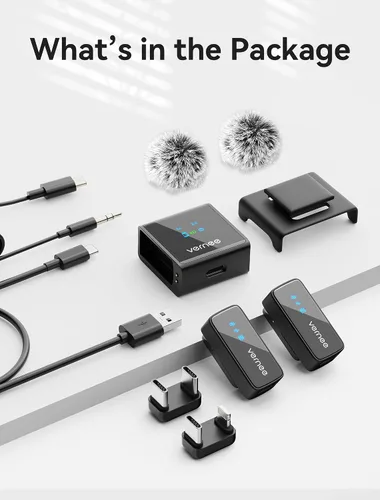 Miniatura 8 de Micrófono Lavalier inalámbrico para iPhone 16 15, Android, tableta, PC, mini micrófono de 3 niveles con reducción de ruido AI, micrófono de iPhone