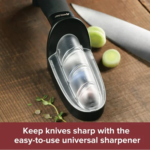 Miniatura 3 de Anolon 47998 AlwaysSharp - Afilador universal de cuchillos de cocina para cuchillos de hoja recta, 9 pulgadas, color negro