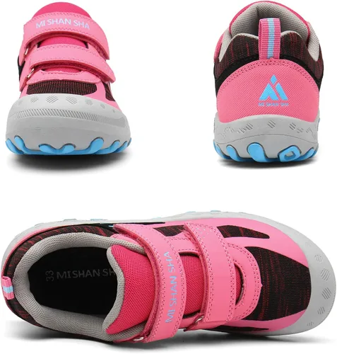 Miniatura 6 de Mishansha Zapatos de senderismo para niños y niñas de punto de malla tenis de caña baja para exteriores senderismo escalada correr