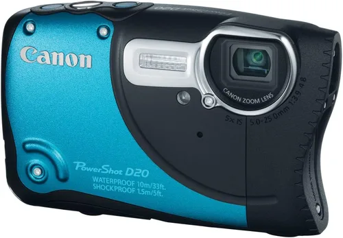 Miniatura 3 de Canon PowerShot D20 - Cámara digital impermeable CMOS de 12.1 MP con zoom estabilizado de imagen 5X, lente gran angular de 1.102 in, LCD de 3.0