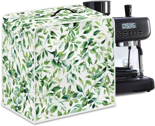 Miniatura 9 de Funda para cafetera, poliéster, azul, se adapta a la mayoría de máquinas de café estándar, protector resistente al polvo, huellas dactilares