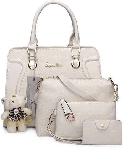 Miniatura 45 de Bolsos de mano de moda para mujer, bolsa de hombro, asa superior, bolsa de mano, juego de 4 piezas