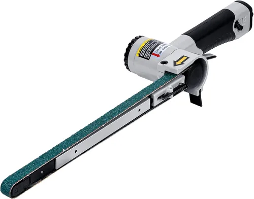 Miniatura 9 de Lijadora de banda de aire de 1/2" x 18" - Lijadora manual mini para todos los ángulos con 3 bandas (36/40/60#) Herramienta neumática industrial