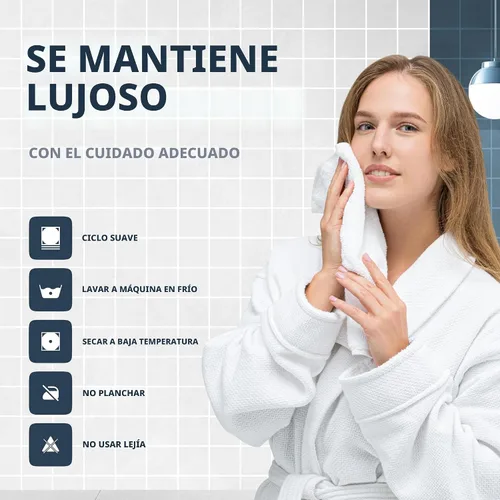 Miniatura 4 de White Classic - Juego de lujo de toallas de baño para baños, hoteles, spa y cocina, toallas de algodón egipcio, de alta absorción y de calidad