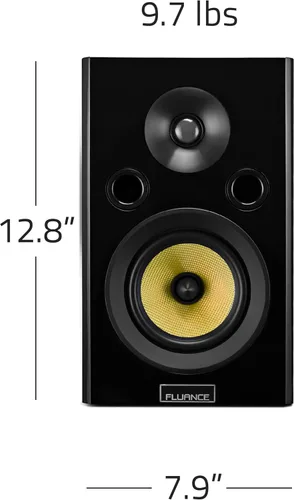 Miniatura 7 de Fluance Altavoces de sonido envolvente de 2 vías de alta fidelidad para escuchar estéreo de 2 canales o sistema de cine en casa, color negro Negro