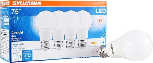 Miniatura 10 de Sylvania Bombilla LED, equivalente a 60 W A19, eficiente 8.5 W, base media, acabado esmerilado, 800 lúmenes, blanco suave, paquete de 4 (73888)