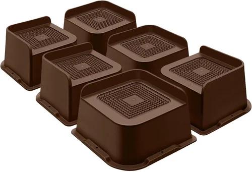 Miniatura 11 de ANNKUT Elevadores de cama de 1 pulgada resistentes, elevadores de muebles para cama, escritorio, mesa, sofá, sofá, elevadores de cama de gran