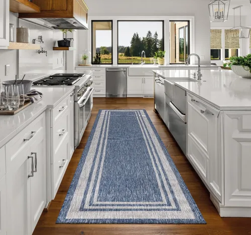 Miniatura 298 de Keen Home Design Alfombra de pasillo para exteriores, 26 x 119 pulgadas, lavable para interiores y exteriores, para patio, cocina, balcón, playa