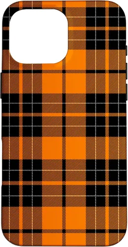Miniatura 18 de Otoño cuadros naranja y negro patrón patrón caso para iPhone 17