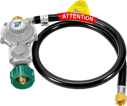 Miniatura 14 de GasSaf Manguera reguladora de propano de 2 etapas de 10 pies, regulador de gas propano y manguera adecuada para generador de combustible dual