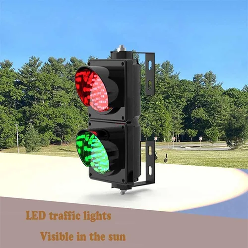 Miniatura 2 de Semáforo LED industrial, 2 luces de tráfico de muelle de carga rojo/verde, luz de parada/marcha industrial de 4 pulgadas, con control