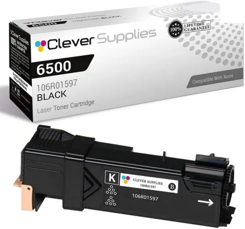 Miniatura 385 de CS compatible Xerox Phaser 6510/WorkCentre 6515 (106r03480) 2 cartuchos de tóner negro para Phaser 6510, WorkCentre 6515 2 negro