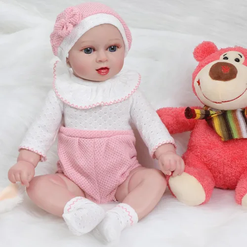 Miniatura 5 de Muñecas realistas de bebé Reborn – Cuerpo suave de vinilo de 17 pulgadas, muñecas realistas recién nacidas, regalo para niños a partir de 3 años