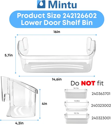 Miniatura 2 de Reemplazo de estante de cubo de puerta para Frigidaire LGHS2634KP0 PHS69EJSS2 DGUS2645LF2 FPUS2698LF0 FRS6HF55KM1 FRS6LF7GS4 FGSS2635TF0 PLHS67EGSB1
