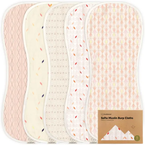 Miniatura 32 de Paquete de 5 paños de muselina para eructos para bebé, niño, niña, trapos muy absorbentes para bebés, 8 capas de viscosa derivada de toalla