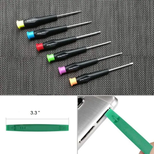 Miniatura 5 de Juego de destornilladores de cabeza triangular completa para juguetes electrónicos, 7 piezas de tornillos de seguridad triangulares Kit