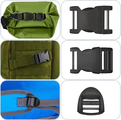 Miniatura 8 de Hebilla de liberación lateral rápida de 1 pulgada, clip ajustable sin costura, reemplazo de plástico para correas de nailon, cinturón de mochila 2-2