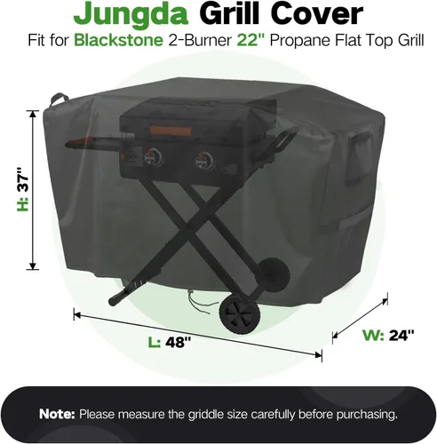 Miniatura 2 de Cubierta de parrilla para Blackstone 1555/1550 Tailgater Combo de parrilla de gas y parrilla, cubierta impermeable al aire libre para parrilla