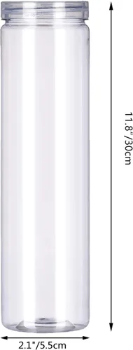 Miniatura 2 de Juego de 3 tarros de plástico transparente para almacenamiento de alimentos con tapa, recipiente redondo transparente delgado para espaguetis, pasta