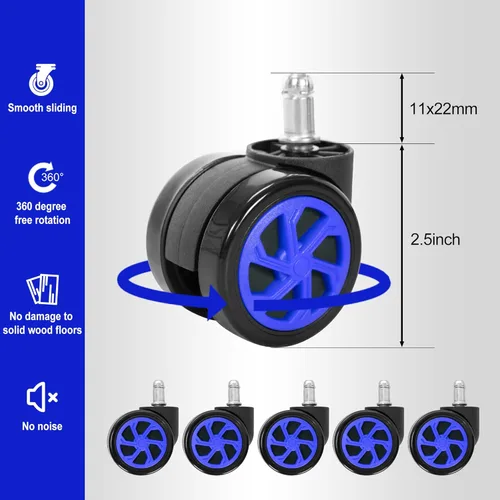Miniatura 4 de Frassie Pieza de repuesto de base de silla de oficina de nailon resistente de 28 pulgadas con 5 ruedas