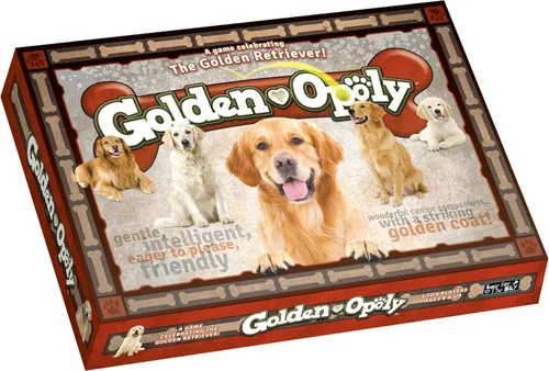 Late for The Sky Golden Retriever-Opoly Dog - Juego de mesa de estrategia familiar para 2 a 6 jugadores, a partir de 8 años, juego estilo opoli,