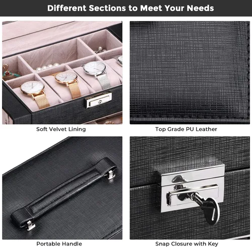 Miniatura 4 de ANWBROAD Joyero con cajones extraíbles para mujer organizador de joyas grande de diferentes maneras para todas tus joyas estuche de joyería