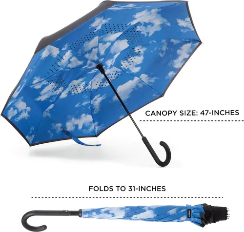 Miniatura 4 de The totes InBrella - Paraguas de cierre inverso Zodiac 901