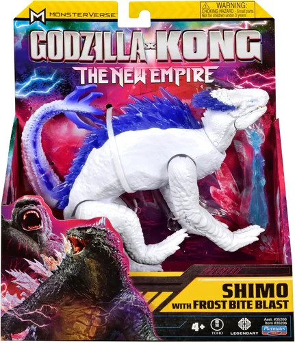 Miniatura 4 de Godzilla X Kong Monsterverse - Figura de acción de 3 pulgadas, serie básica, Shimo con explosión de mordedura de escarcha