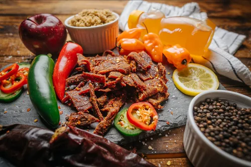 Miniatura 3 de Glenwood Snacks 7 ALARM - Pimienta escorpión de carne picante, pimiento fantasma, Carolina Reaper y Habanero, 9 onzas
