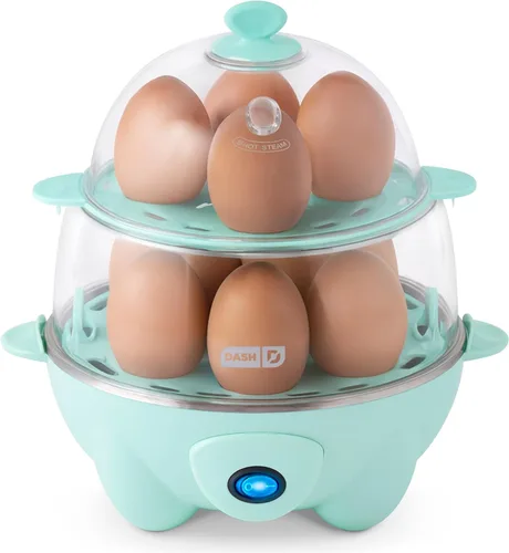 Dash Deluxe Hervidor de Huevos - Hervidor, Escalfador y Vaporizador - Incluye Guía de Medidas y Recetas - Apto para Lavavajillas - Capacidad para 12