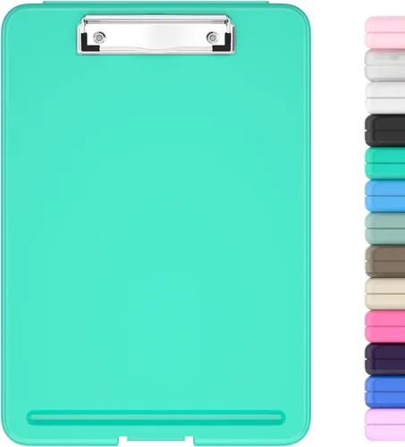 Miniatura 17 de Hongri Portapapeles con almacenamiento, 8.5 x 11 pulgadas, clip de enfermería, plegable para enfermeras, abogados, estudiantes, aula, oficina