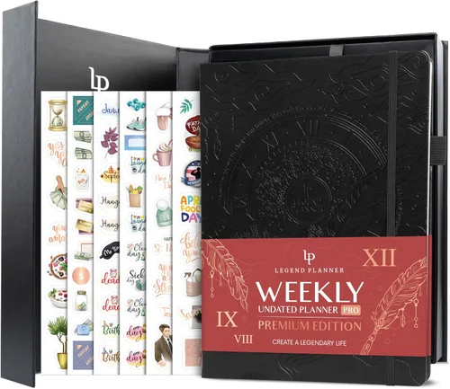 Miniatura 11 de Legend Planner PRO Premium – Gran agenda sin fecha semanal, mensual y de presupuesto con rastreador de hábitos – Organizador de vida para la gestión